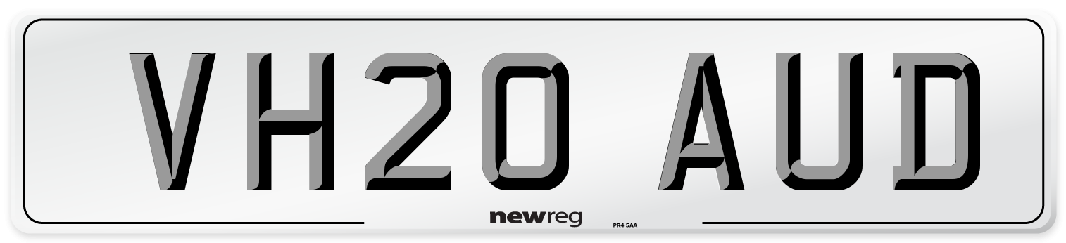 VH20 AUD Number Plate from New Reg